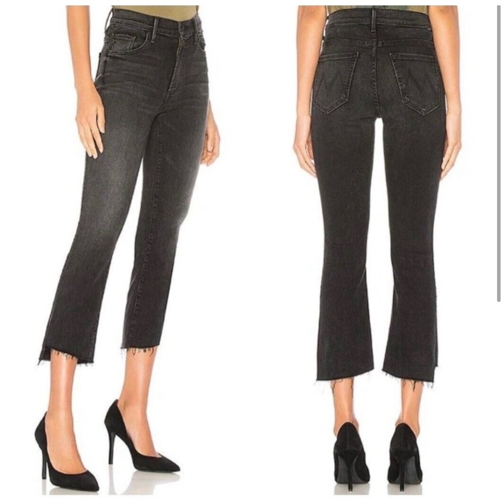 Mother jeans Insider Crop Step Fray Night Hawk 26 raw hem denim boho classic